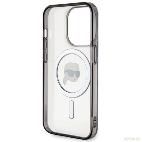 Karl Lagerfeld nakładka do iPhone 15 Pro 6,1" KLHMP15LHKHNOTK transparentna HC Magsafe IML KH