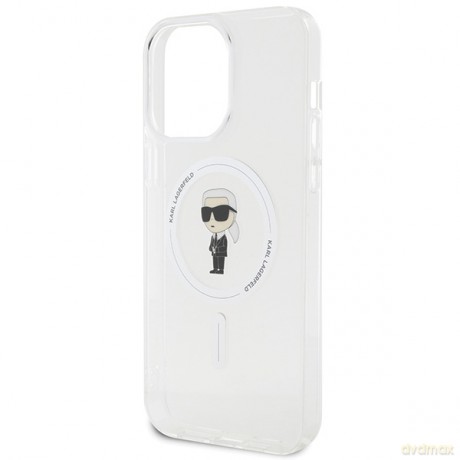 Karl Lagerfeld nakładka do iPhone 15 Pro 6,1" KLHMP15XHFCKNOT transparentna HC Magsafe IML Ikonik