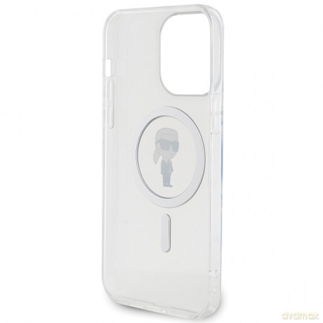 Karl Lagerfeld nakładka do iPhone 15 Pro 6,1" KLHMP15XHFCKNOT transparentna HC Magsafe IML Ikonik