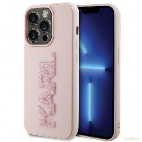 Karl Lagerfeld nakładka do iPhone 15 Pro Max 6,7" KLHCP15X3DMBKCP różowe HC 3D Logo Glitter