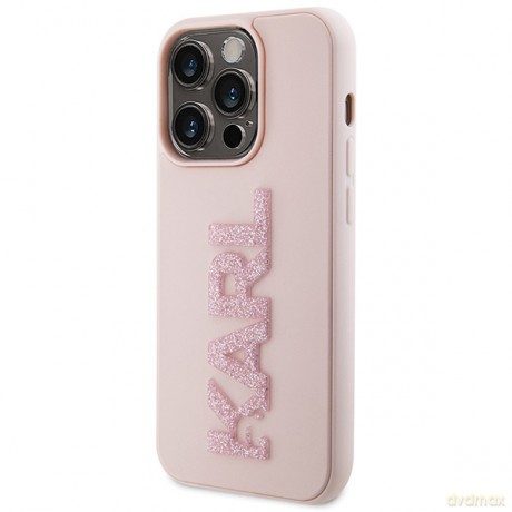 Karl Lagerfeld nakładka do iPhone 15 Pro Max 6,7" KLHCP15X3DMBKCP różowe HC 3D Logo Glitter