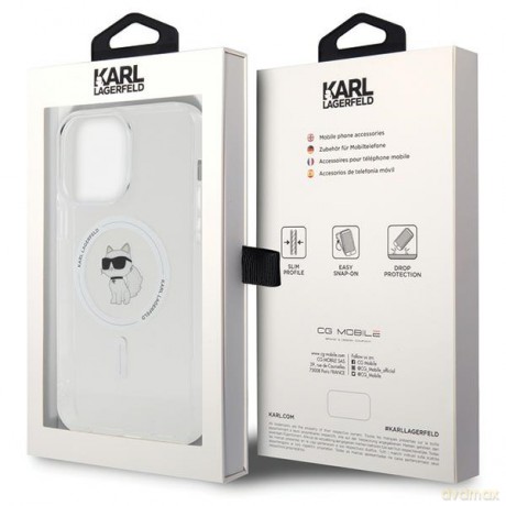 Karl Lagerfeld nakładka do iPhone 15 Pro Max 6,7" KLHMP15XHFCCNOT transparentna HC Magsafe IML C