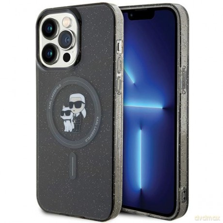Karl Lagerfeld nakładka do iPhone 15 Pro Max 6,7" KLHMP15XHGKCNOK czarna HC Magsafe IML KC Glitter