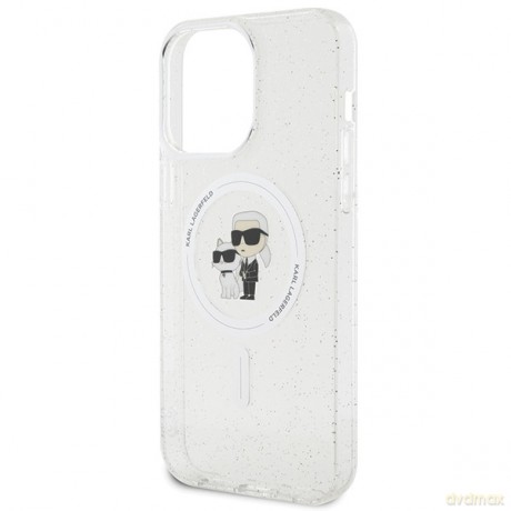 Karl Lagerfeld nakładka do iPhone 15 Pro Max 6,7" KLHMP15XHGKCNOT transparentna HC Magsafe IML KC Glitter
