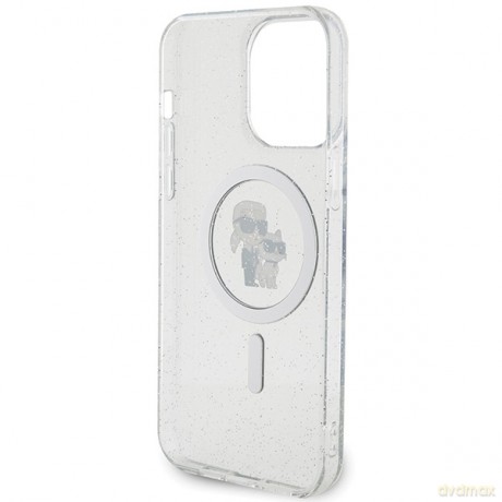 Karl Lagerfeld nakładka do iPhone 15 Pro Max 6,7" KLHMP15XHGKCNOT transparentna HC Magsafe IML KC Glitter