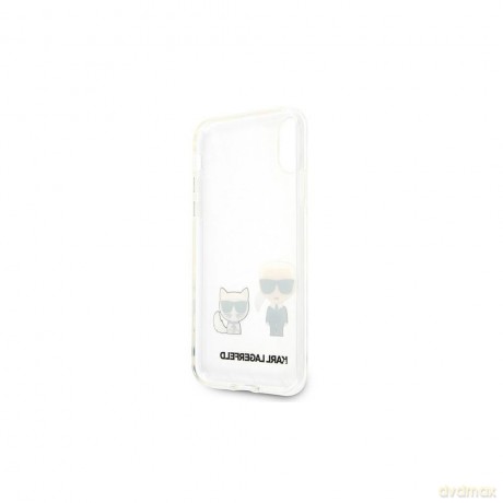 Karl Lagerfeld nakładka do iPhone XS Max KLHCI65CKTR hardcase PC/TPU IK + Choupette Transparent