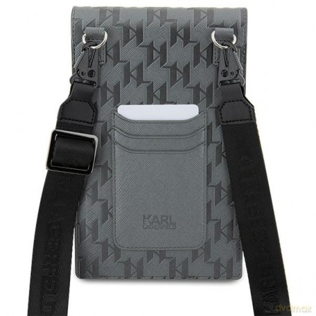 Karl Lagerfeld torba KLWBSAKHPCG srebrna Saffiano Mono Choupette