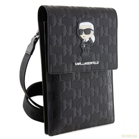Karl Lagerfeld torba KLWBSAKHPKK czarna Saffiano Mono Ikonik