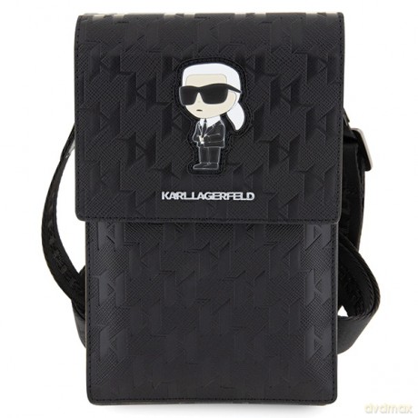 Karl Lagerfeld torba KLWBSAKHPKK czarna Saffiano Mono Ikonik