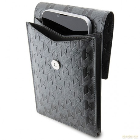 Karl Lagerfeld torba KLWBSAKHPKK srebrna Saffiano Mono Ikonik