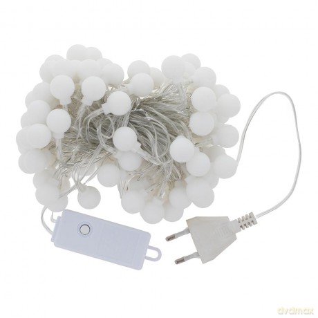 Łańcuch świetlny LED MLECZNE KULKI 10m 100 kulek kolorowy 230V Forever Light