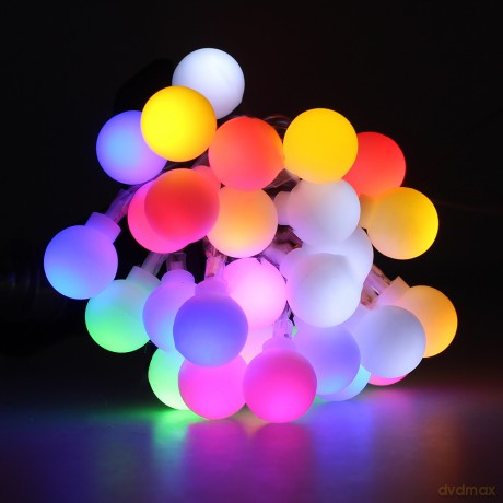 Łańcuch świetlny LED MLECZNE KULKI 5m 30 kulek kolorowy 230V Forever Light
