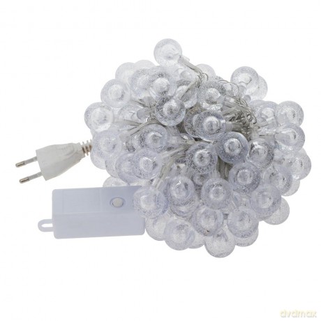 Łańcuch świetlny LED PRZEZROCZYSTE KULKI 10m 100 kulek kolorowy 230V Forever Light