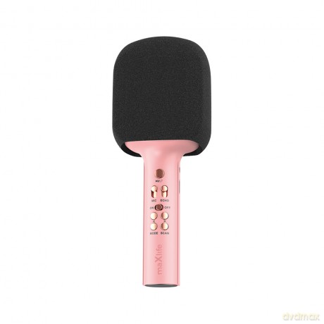 Maxlife mikrofon z głośnikiem Bluetooth MXBM-600 różowy