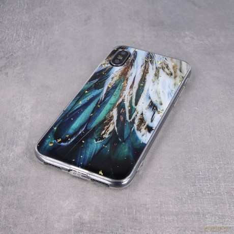 Nakładka Gold Glam do iPhone 14 Plus 6,7" pióra