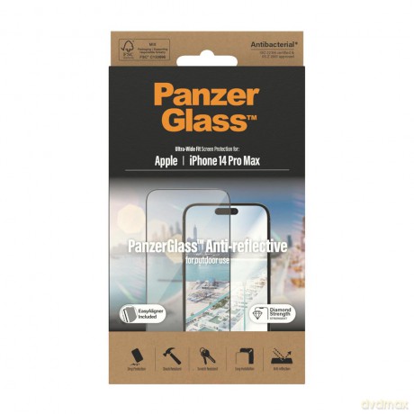 PanzerGlass szkło hartowane Ultra-Wide Fit Anti-Reflective z aplikatorem do iPhone 14 Pro Max 6,7"