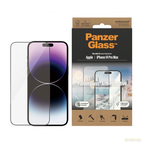PanzerGlass szkło hartowane Ultra-Wide Fit Anti-Reflective z aplikatorem do iPhone 14 Pro Max 6,7"