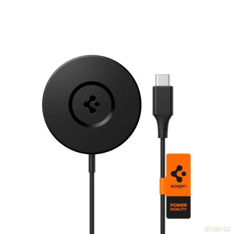 Spigen ładowarka bezprzewodowa PF2101 Arcfield Magnetic Magsafe Wireless Charger czarna