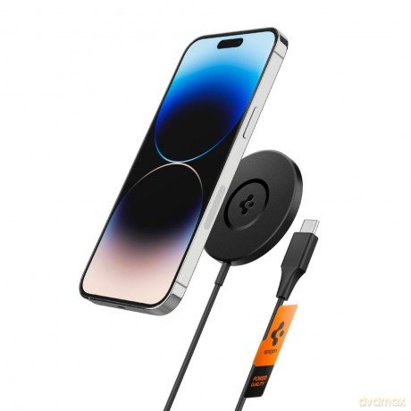 Spigen ładowarka bezprzewodowa PF2101 Arcfield Magnetic Magsafe Wireless Charger czarna