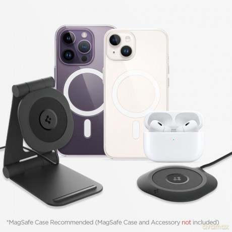 Spigen ładowarka bezprzewodowa PF2101 Arcfield Magnetic Magsafe Wireless Charger czarna