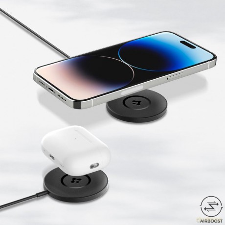 Spigen ładowarka bezprzewodowa PF2101 Arcfield Magnetic Magsafe Wireless Charger czarna
