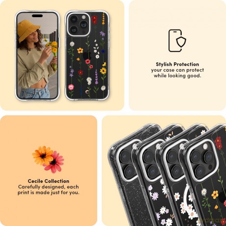 Spigen nakładka Cyrill Cecile do iPhone 15 Pro Max 6,7" Flower Garden