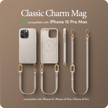 Spigen nakładka Cyrill Classic Charm Mag Magsafe do iPhone 15 Pro Max 6,7" Cream