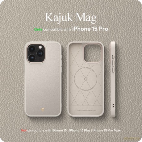 Spigen nakładka Cyrill Kajuk Mag Magsafe do iPhone 15 Pro 6,1" Cream