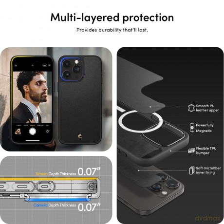 Spigen nakładka Cyrill Kajuk Mag Magsafe do iPhone 15 Pro Max 6,7" czarna