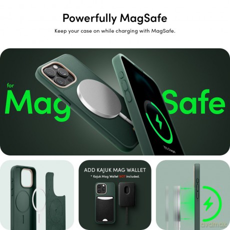 Spigen nakładka Cyrill Kajuk Mag Magsafe do iPhone 15 Pro Max 6,7" Forest Green