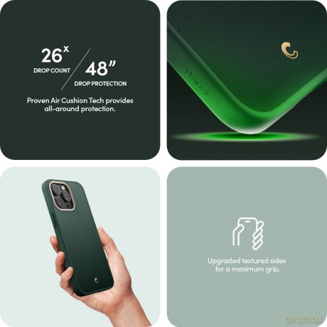 Spigen nakładka Cyrill Kajuk Mag Magsafe do iPhone 15 Pro Max 6,7" Forest Green