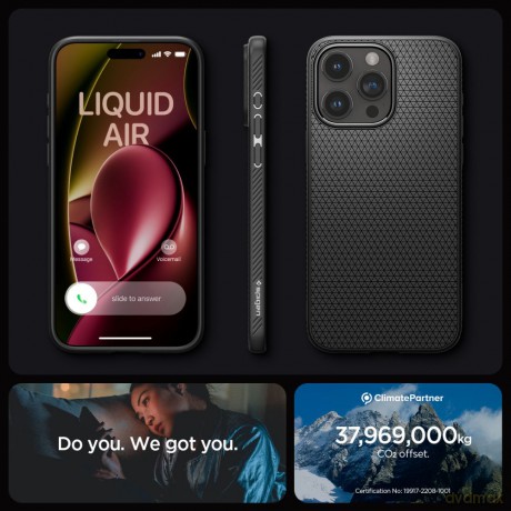 Spigen nakładka Liquid Air do iPhone 15 Pro Max 6,7" matowa czarna