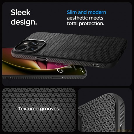 Spigen nakładka Liquid Air do iPhone 15 Pro Max 6,7" matowa czarna
