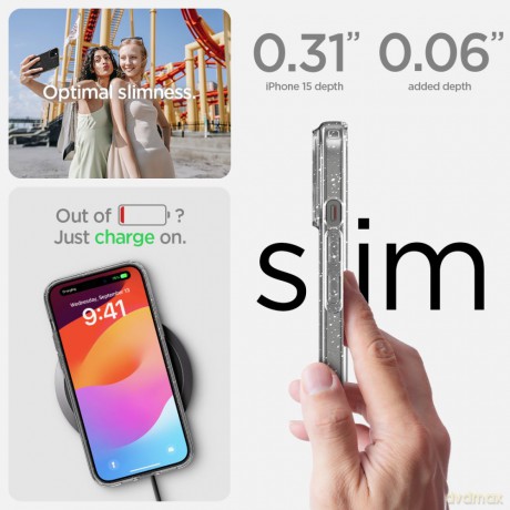 Spigen nakładka Liquid Crystal do iPhone 15 6,1" Glitter Crystal