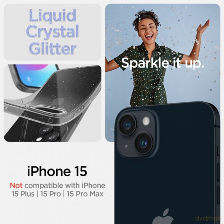 Spigen nakładka Liquid Crystal do iPhone 15 6,1" Glitter Crystal