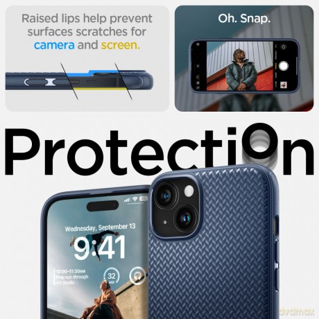 Spigen nakładka Mag Armor Magsafe do iPhone 15 6,1" granatowa
