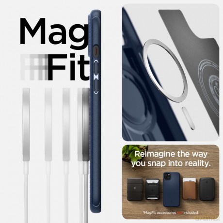 Spigen nakładka Mag Armor Magsafe do iPhone 15 6,1" granatowa