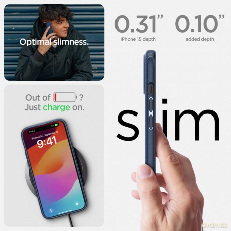 Spigen nakładka Mag Armor Magsafe do iPhone 15 6,1" granatowa