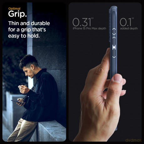 Spigen nakładka Mag Armor Magsafe do iPhone 15 Pro Max 6,7" granatowa