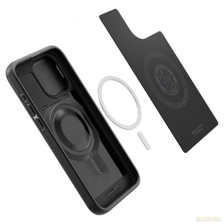 Spigen nakładka Optik Armor Mag Magsafe do iPhone 15 Pro 6,1" czarna