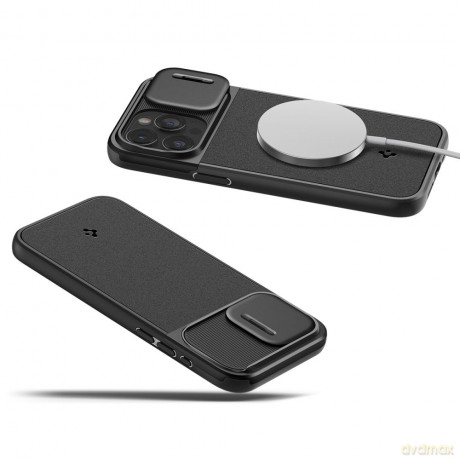 Spigen nakładka Optik Armor Mag Magsafe do iPhone 15 Pro 6,1" czarna