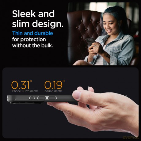 Spigen nakładka Optik Armor Mag Magsafe do iPhone 15 Pro 6,1" czarna