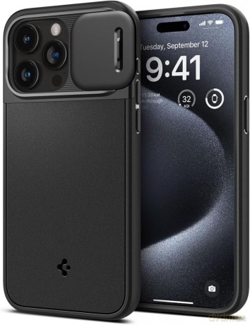 Spigen nakładka Optik Armor Mag Magsafe do iPhone 15 Pro 6,1" czarna