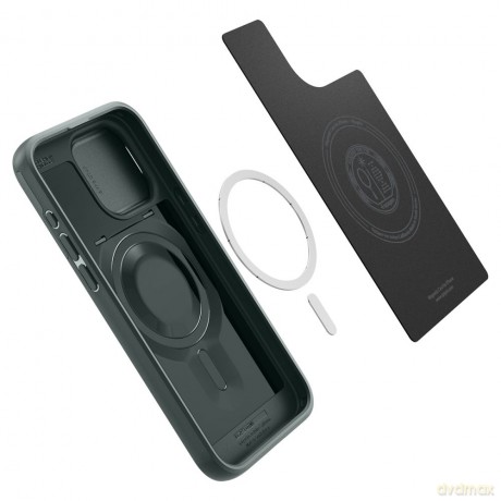 Spigen nakładka Optik Armor Mag Magsafe do iPhone 15 Pro Max 6,7" Abyss Green
