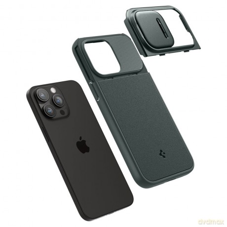 Spigen nakładka Optik Armor Mag Magsafe do iPhone 15 Pro Max 6,7" Abyss Green