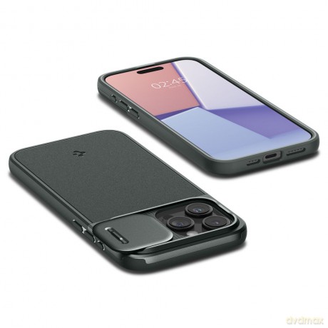 Spigen nakładka Optik Armor Mag Magsafe do iPhone 15 Pro Max 6,7" Abyss Green