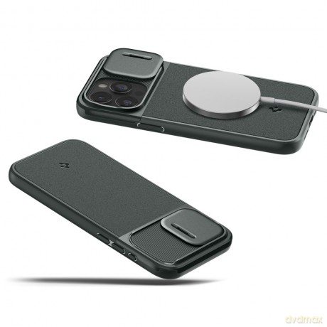 Spigen nakładka Optik Armor Mag Magsafe do iPhone 15 Pro Max 6,7" Abyss Green