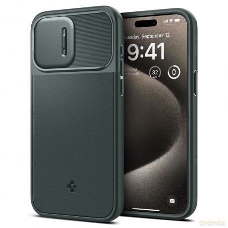 Spigen nakładka Optik Armor Mag Magsafe do iPhone 15 Pro Max 6,7" Abyss Green