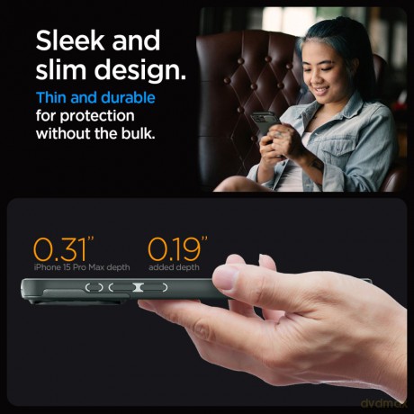 Spigen nakładka Optik Armor Mag Magsafe do iPhone 15 Pro Max 6,7" Abyss Green