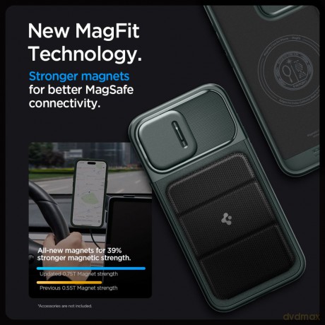 Spigen nakładka Optik Armor Mag Magsafe do iPhone 15 Pro Max 6,7" Abyss Green